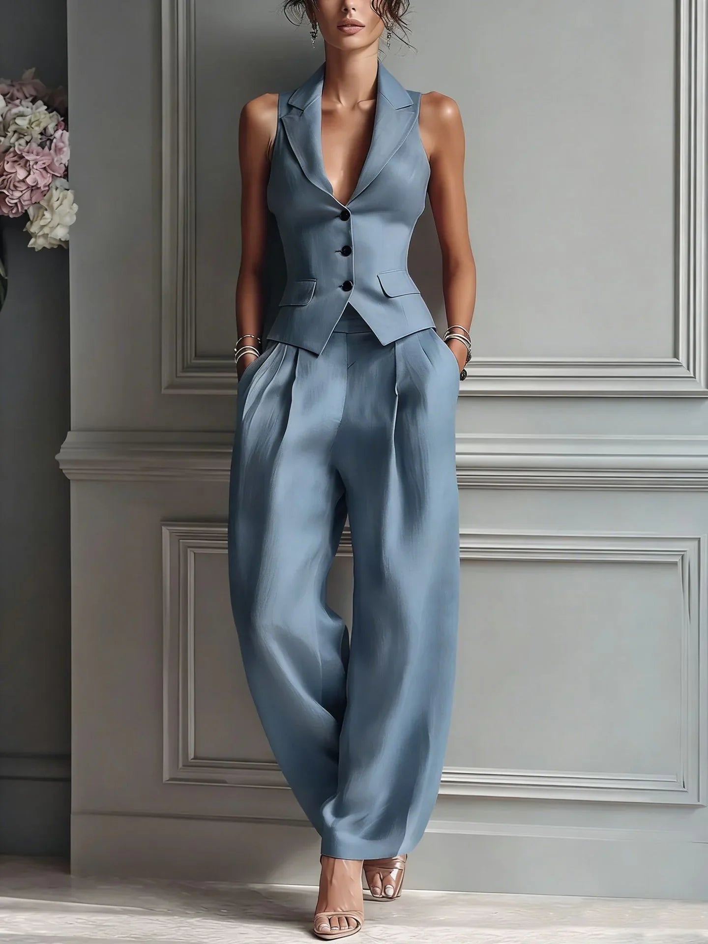 FATI | Conjunto de 2 Piezas: Chaleco Entallado y Pantalón de Traje 2026